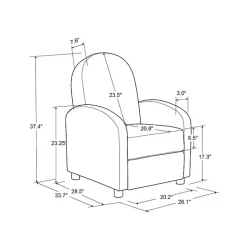 Ivory Rounded Push Back Recliner