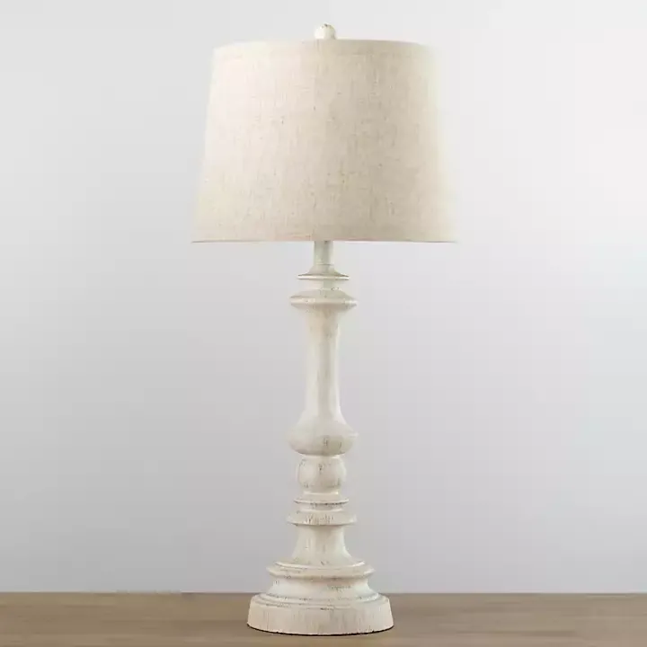 Ivory Savannah Spindle Table Lamp