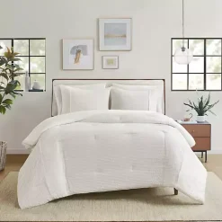 Ivory Seersucker 3-pc. Full/Queen Comforter Set