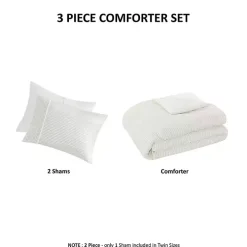 Ivory Seersucker 3-pc. Full/Queen Comforter Set