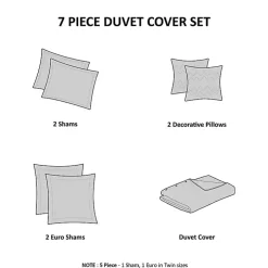 Ivory Tufted Cotton 7-pc. Full/Queen Duvet Set