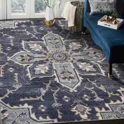 Jordan Eva Purple Medallion Area Rug, 7x10