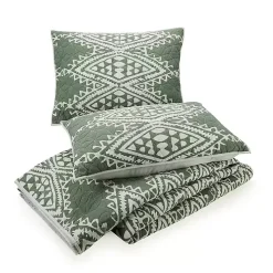 Justina Blakeney Green Aisha Queen Quilt Set
