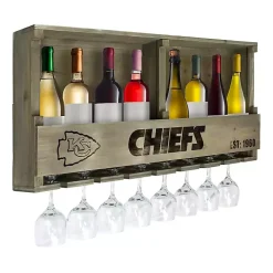 Kansas City Chiefs Reclaimed Wood Bar Shelf