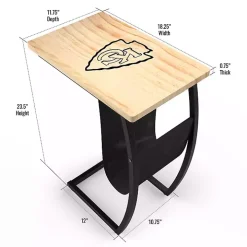 Kansas City Chiefs Wood C-Table