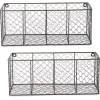 Large Wall Hanging Chicken Wire Baskets, Set of 2
