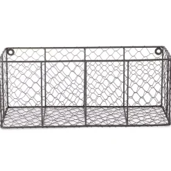 Large Wall Hanging Chicken Wire Baskets, Set of 2