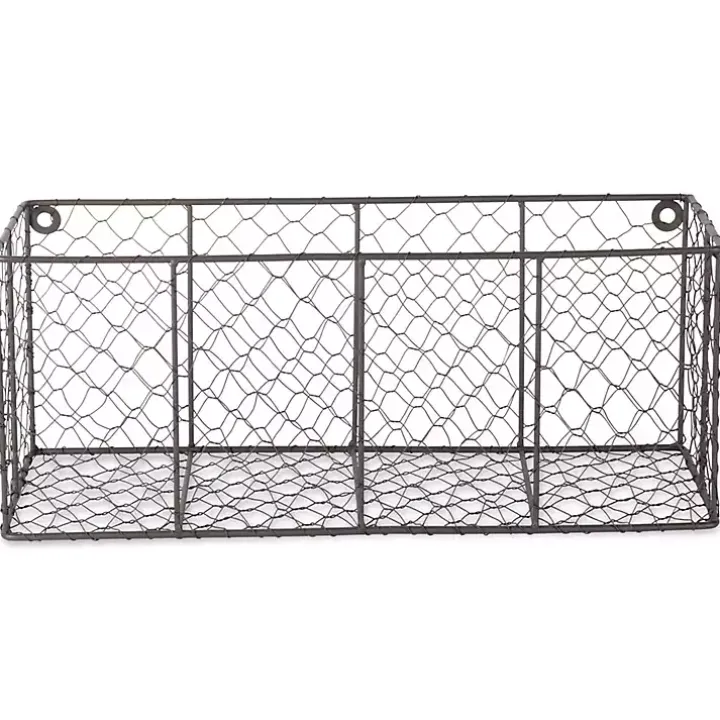 Large Wall Hanging Chicken Wire Baskets, Set of 2