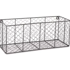 Large Wall Hanging Chicken Wire Baskets, Set of 2