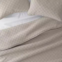 Latte Stitched Diamond 3-pc. Queen Quilt Set