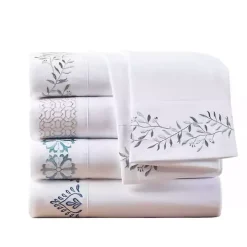 Leafy Vine Hem Microfiber 4-pc. Full Sheet Set