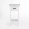 Leo White Wood Accent Table