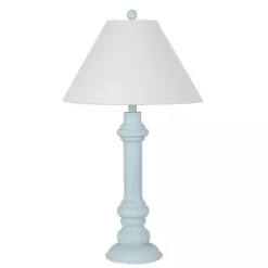 Light Blue Coastal Ariel Table Lamps, Set of 2