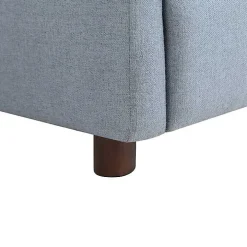 Light Blue Rounded Push Back Recliner