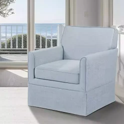 Light Blue Slipcover Armchair
