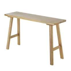 Light Brown Mango Wood Rustic Tall Bench