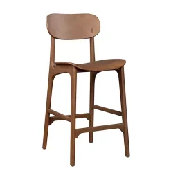 Light Brown Mid-Century Modern Bar Stool