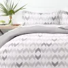 Light Gray Chevron 3-Pc. Queen Duvet Cover Set
