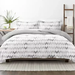 Light Gray Chevron 3-Pc. Queen Duvet Cover Set