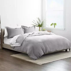 Light Gray Chevron 3-Pc. Queen Duvet Cover Set