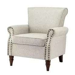 Light Gray Miriam Nailhead Trim Armchair