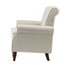 Light Gray Miriam Nailhead Trim Armchair
