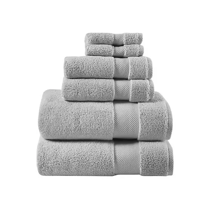 Light Gray 6-pc. Cotton Bath Towel Set