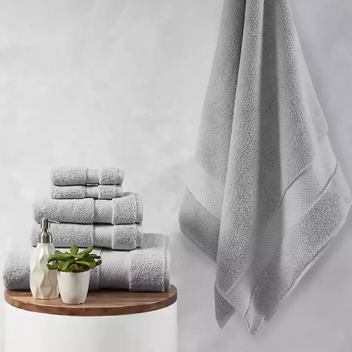 Light Gray 6-pc. Cotton Bath Towel Set