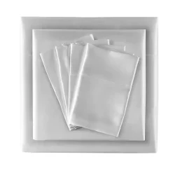 Light Gray Satin 6-pc. Full Sheet Set