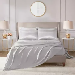 Light Gray Satin 6-pc. King Sheet Set