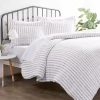 Light Gray Stripes 3-pc. Queen Duvet Cover Set