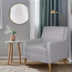 Light Gray Upholstered Juno Accent Chair
