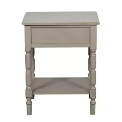 Light Gray Wood Barrett Accent Table
