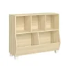 Light Woodgrain Multi Cubby Organizer Bookshelf