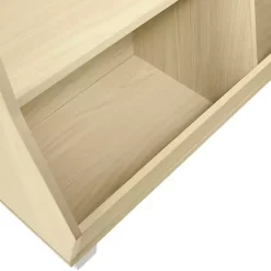 Light Woodgrain Multi Cubby Organizer Bookshelf