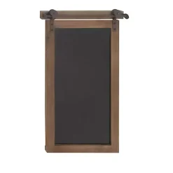 Long Wood and Metal Frame Chalkboard