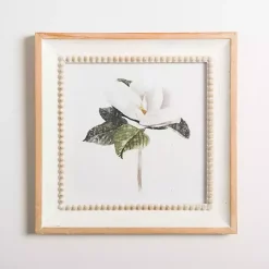 Magnolia Beaded Framed Art Print