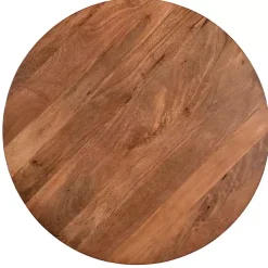 Mango Wood and Black Iron Coffee Table