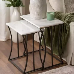 Marble Nesting Accent Tables, Set of 2