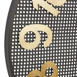 Matte Black Iron Wall Clock, 32 in.