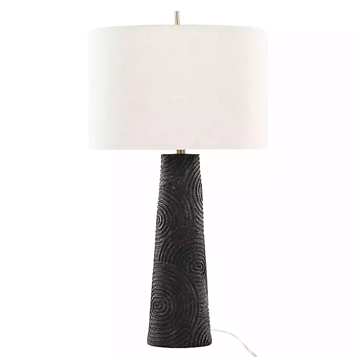 Matte Black Tapered Kona Table Lamps, Set of 2