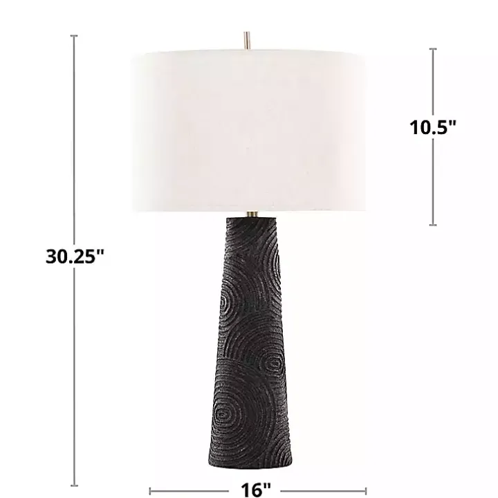 Matte Black Tapered Kona Table Lamps, Set of 2