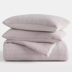 Mauve Waffle Ultra-Soft 3-pc. Queen Comforter Set