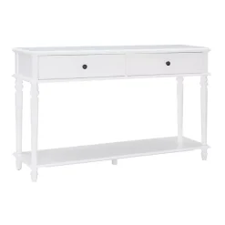 McGhie White 2-Drawer Console Table