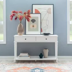 McGhie White 2-Drawer Console Table