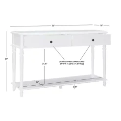 McGhie White 2-Drawer Console Table