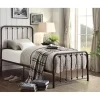 Metal Slat Bronze Twin Platform Bed