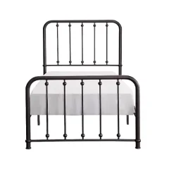 Metal Slat Bronze Twin Platform Bed
