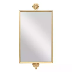 Metallic Gold Metal Frame Wall Mirror