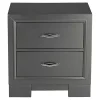 Metallic Gray Wood Jovan Nightstand